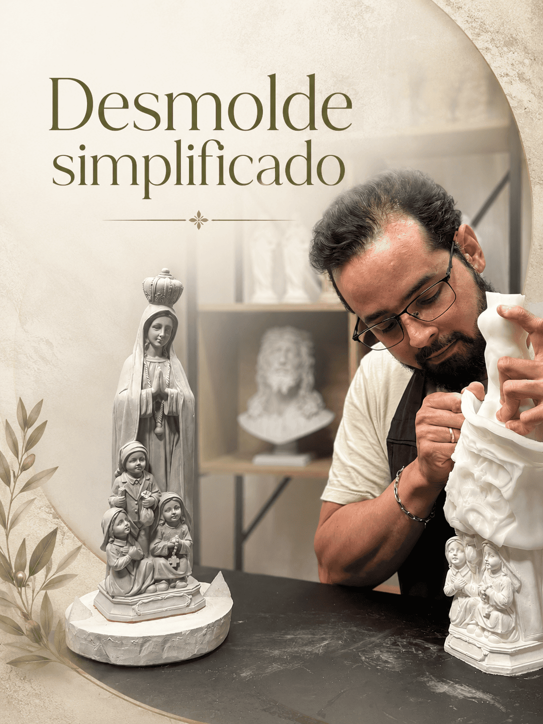 Desmoldagem da peça com acabamento limpo