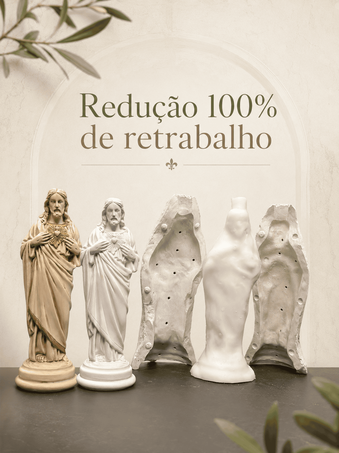 Peças produzidas em diferentes tamanhos